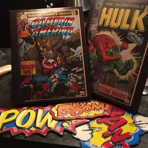 Super hero room decor lot! Marvel comics